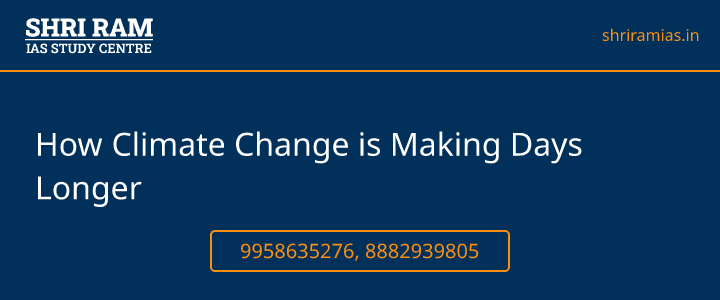 How Climate Change is Making Days Longer Banner - The Best IAS Coaching in Delhi | SHRI RAM IAS Study Centre